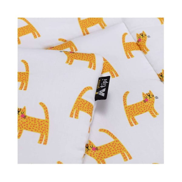 Biały/pomarańczowy zestaw do łóżeczka Sweet Dreams – Yellow Tipi-image-3