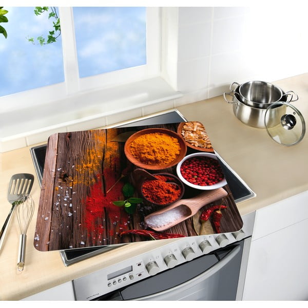 Szklana płyta ochronna na kuchenkę Wenko Spice, 50x56 cm-image-2
