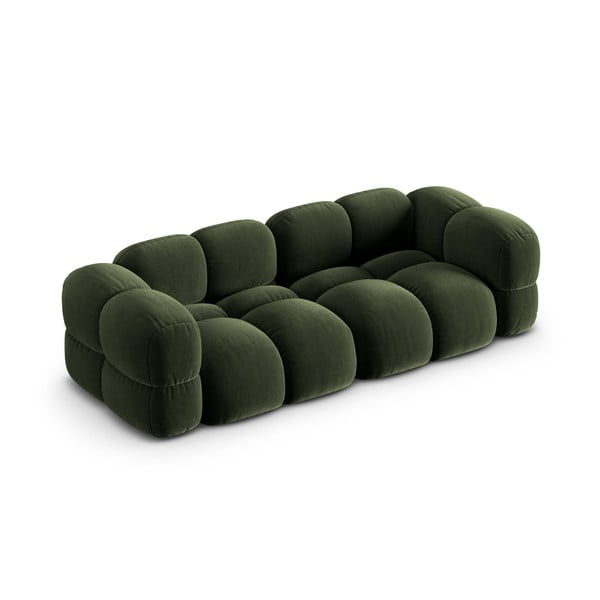 Zielona aksamitna sofa 250 cm Loretto – Cosmopolitan Design-image-3