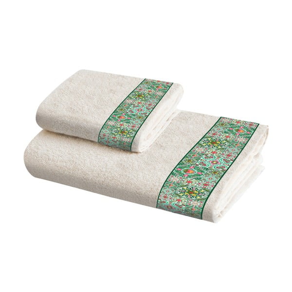 Zestaw 2 ręczników bawełnianych Crido Consulting Mosaic