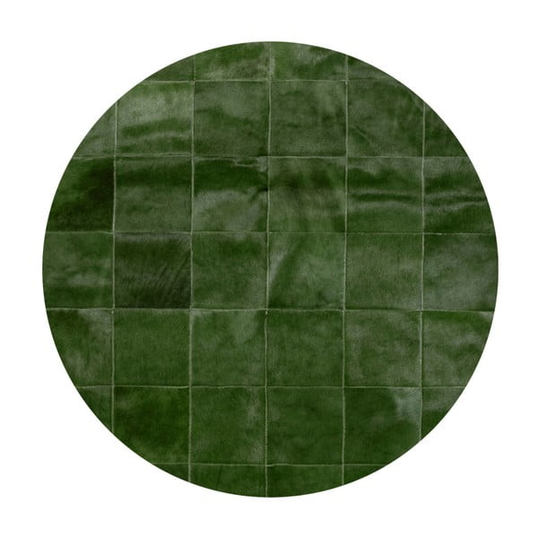 Skórzany dywan Pipsa Olive, ⌀ 160 cm