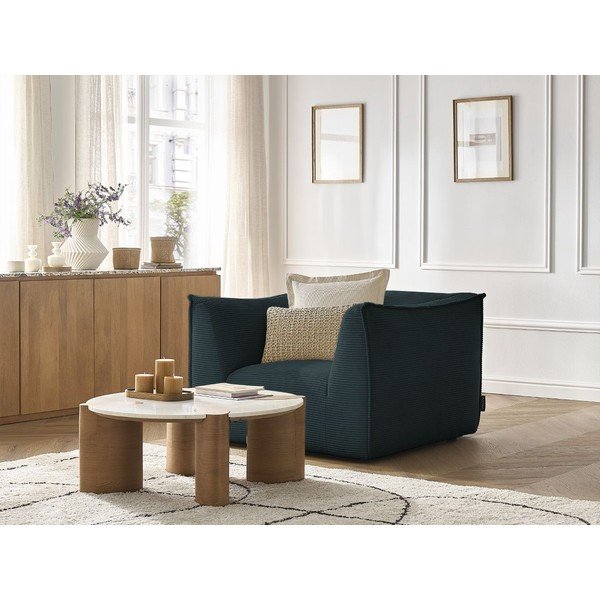 Ciemnoniebieski sztruksowy fotel Giorgia – Bobochic Paris-image-4