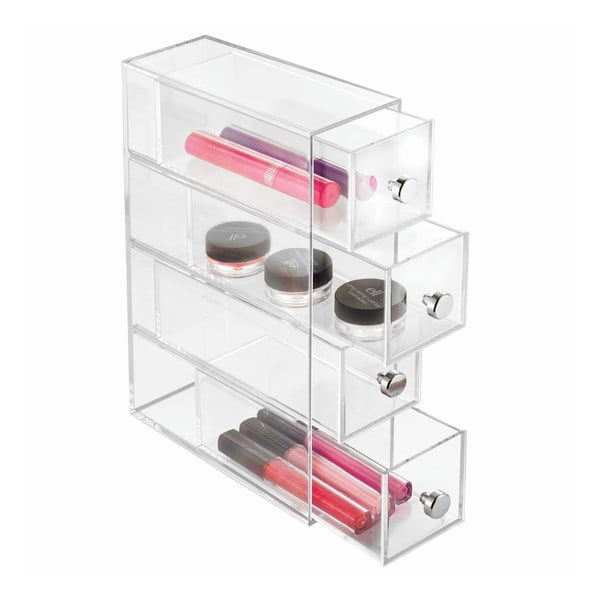 Przezroczysty pojemnik z 4 szufladkami iDesign Wers-image-2