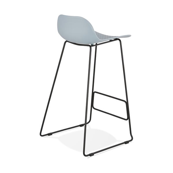 Niebieski hoker z czarnymi nogami Kokoon Slade, wys. siedziska 76 cm-image-3