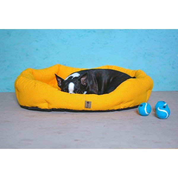 Żółte bawełniane legowisko 75x60 cm Sunny – Petsy-image-3