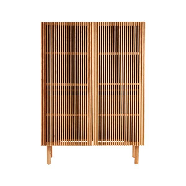 Szafka w dekorze jesionu z otworem na kable w naturalnym kolorze 100x140x45 cm Sion – Jotex-image-2