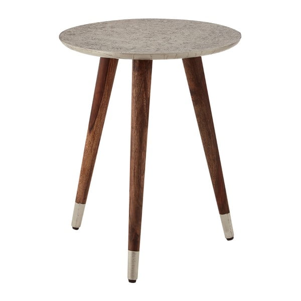 Szary stolik z nogami z drewna palisandrowego Premier Housewares Nuno