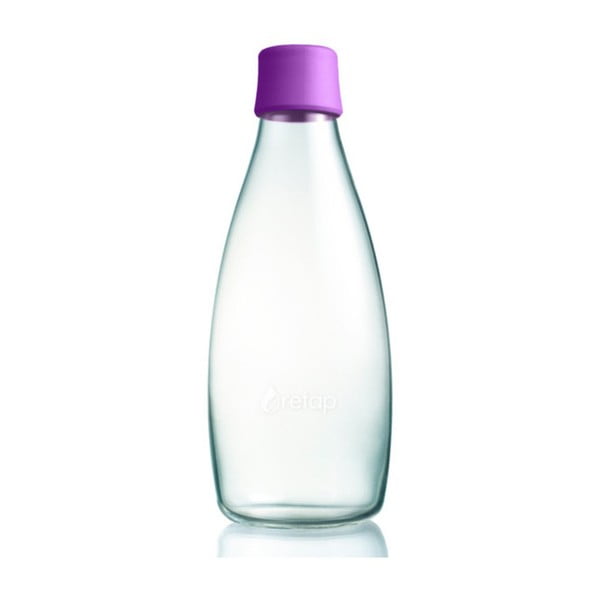 Fioletowa butelka ze szkła ReTap, 800 ml