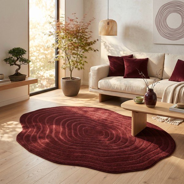 Bordowy dywan 160x230 cm Pebble – ESTE-image-1