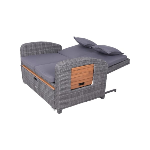 Szara sofa ogrodowa z imitacji rattanu Bari – Garden Pleasure-image-4