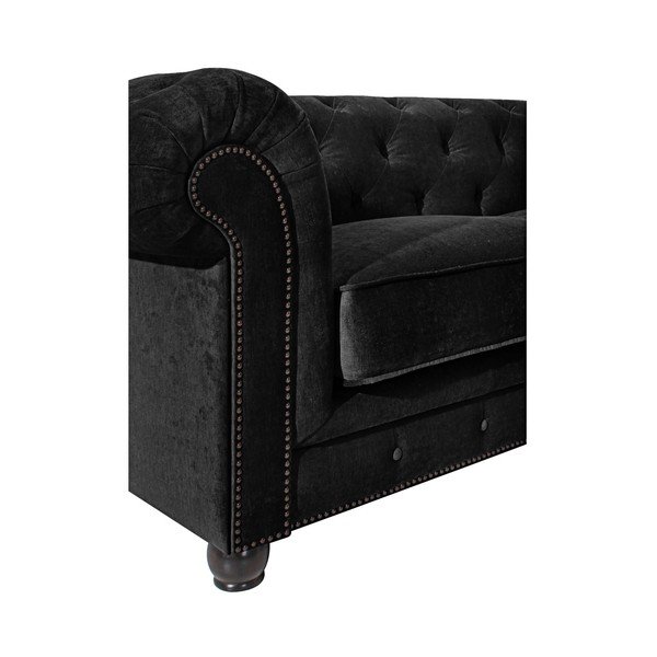 Czarna sofa Max Winzer Orleans Velvet, 216 cm-image-3
