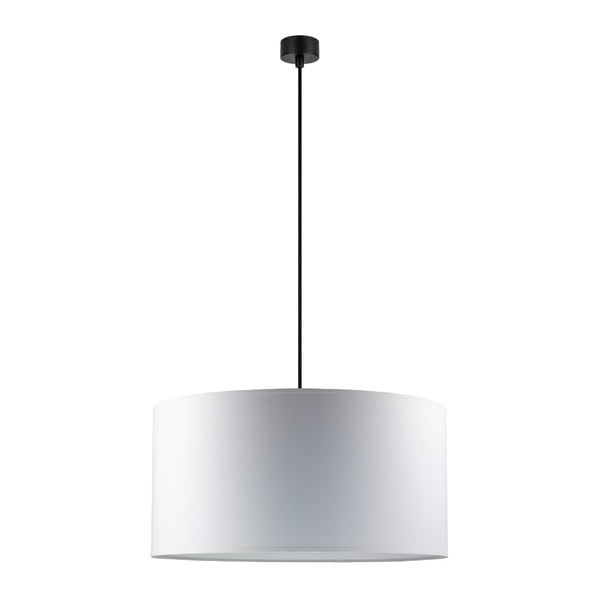 Biała lampa wisząca z czarnym kablem Sotto Luce Mika, ∅ 50 cm