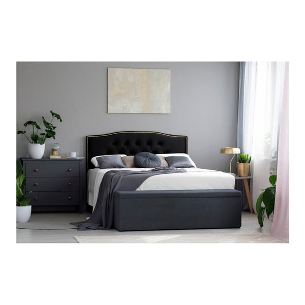 Czarny zagłówek łóżka Mazzini Sofas Daisy, 180x120 cm-image-2