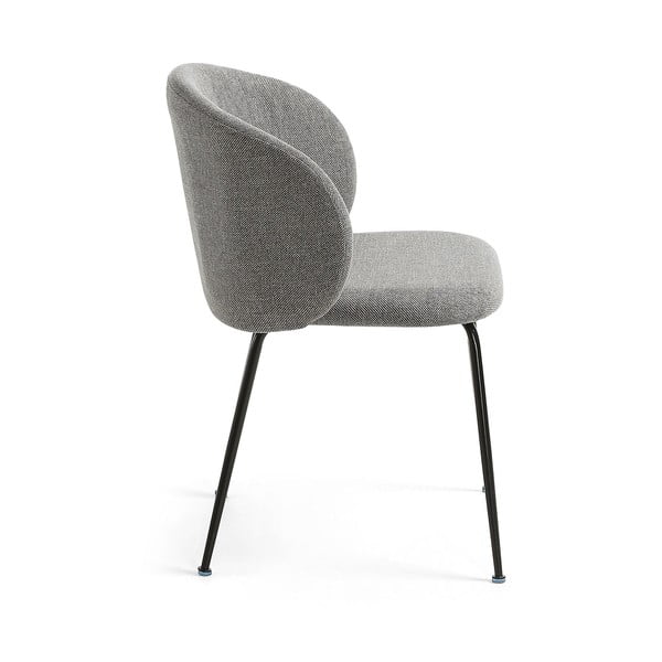 Szary tapicerowany fotel jadalniany Minna – Kave Home-image-3