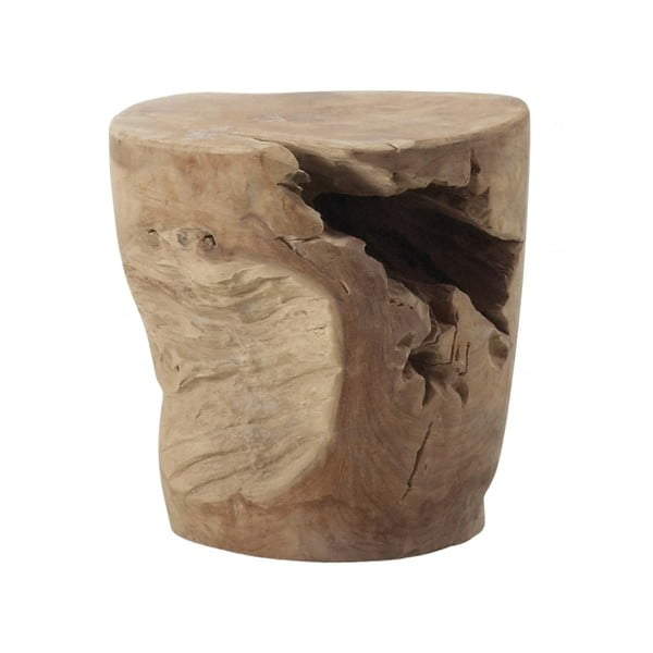 Okrągły stolik z litego drewna tekowego ø 35 cm Tropicana – Kave Home