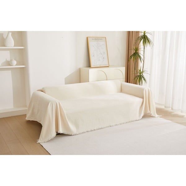 Kremowy pokrowiec na fotel 70 cm Talo – Filumi-image-1