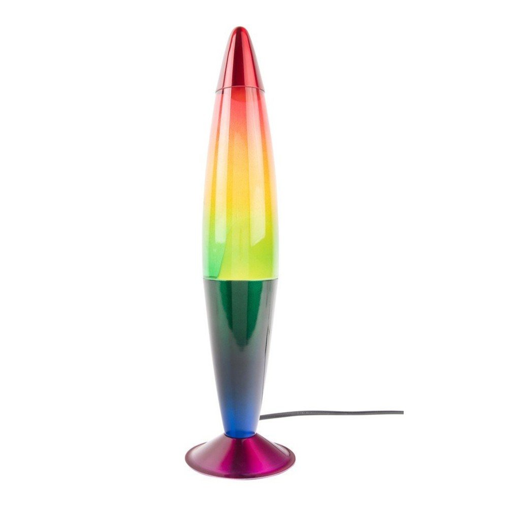 Zielona szklana lampa lawa (wysokość 41,5 cm) Rainbow Rocket Lava – Leitmotiv