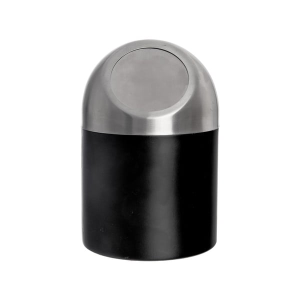 Czarny kosz na śmieci ze stali nierdzewnej 1,2 l BLACK – Orion-image-3