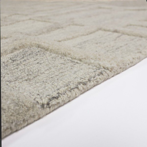 Szarobeżowy wełniany dywan tkany ręcznie 160x230 cm Elva  – Flair Rugs-image-3