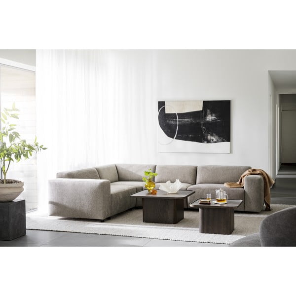 Ciemnobrązowy stolik w dekorze dębu ø 60 cm Sullivan – Rowico-image-4