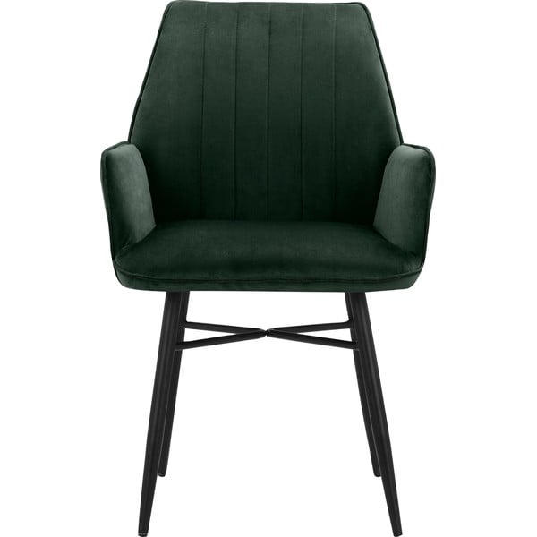 Zielone tapicerowane fotele jadalniane zestaw 2 szt. Anzo – Støraa-image-2