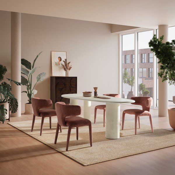 Stół w dekorze kamienia 100x201 cm Daila – MOME-image-1