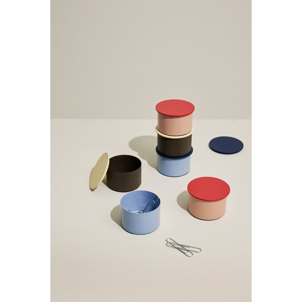 Dekoracyjny metalowy pojemnik z pokrywką District – Hübsch-image-2