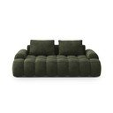 Zielona aksamitna sofa 200 cm Linz – Cosmopolitan Design