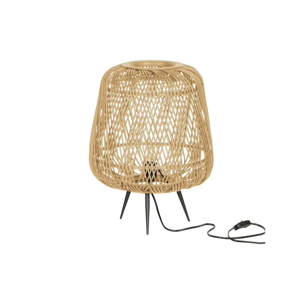 Naturalna lampa stołowa z bambusu WOOOD Moza, ø 36 cm