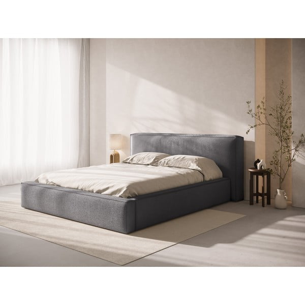 Ciemnoszary tapicerowany zagłówek 249x100 cm Olivia – Micadoni -image-1