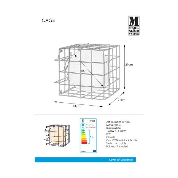 Czarny kinkiet Markslöjd Cage-image-2