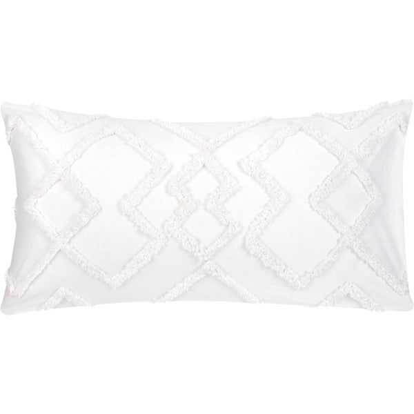 Zestaw 2 białych dekoracyjnych poszewek na poduszkę z perkalu bawełnianego Westwing Collection Faith, 40x80 cm