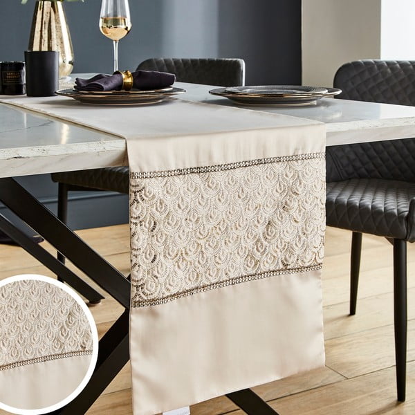 Bieżnik z mikrosatyny 32x220 cm Deco Sequin – Catherine Lansfield-image-4