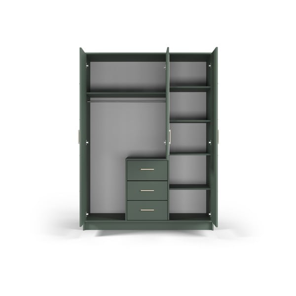 Zielona szafa z lustrem 147x200 cm Burren – Cosmopolitan Design-image-4