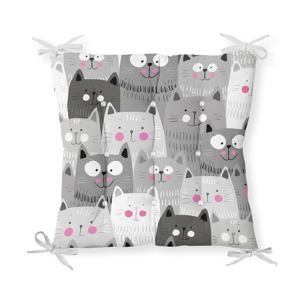 Poduszka na krzesło Minimalist Cushion Covers Gray Cats, 40x40 cm
