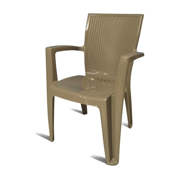Brązowe krzesło sztaplowane z tworzywa sztucznego Ollie
