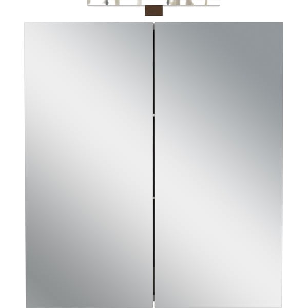 Kremowa wisząca szafka łazienkowa z lustrem 60x71 cm Arcena – Germania