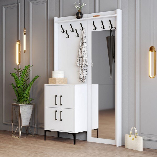 Biały zestaw do przedpokoju Berlin – Kalune Design-image-2