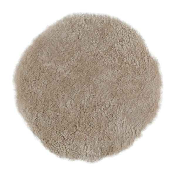 Wełniana poduszka ze skóry owczej Auskin Crooked, ∅ 35 cm