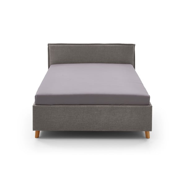 Szare tapicerowane łóżko dziecięce ze schowkiem ze stelażem 140x200 cm Fun – Meise Möbel-image-3