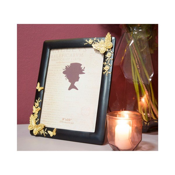 Czarna ramka na zdjęcia z żywicy Mauro Ferretti Glam, 26x31,7 cm-image-2