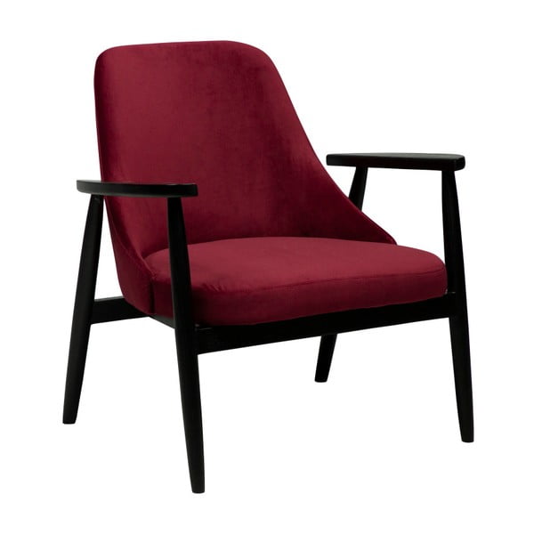 Ciemnoczerwony fotel DAN–FORM Denmark Gaia Velvet