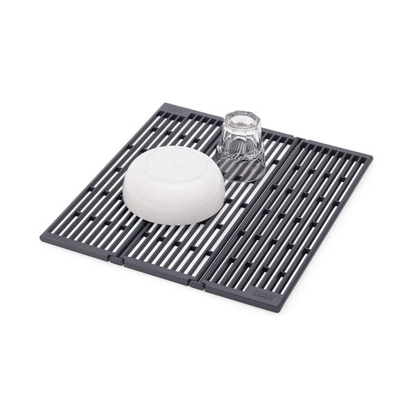 Szary regulowany plastikowy ociekacz na zlew 43x13 cm Platform – Joseph Joseph