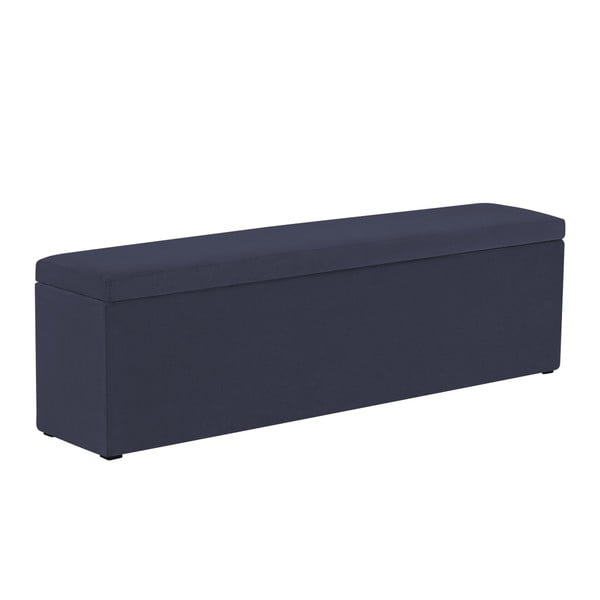 Granatowa ławka Mazzini Sofas Ancona, 140x47 cm