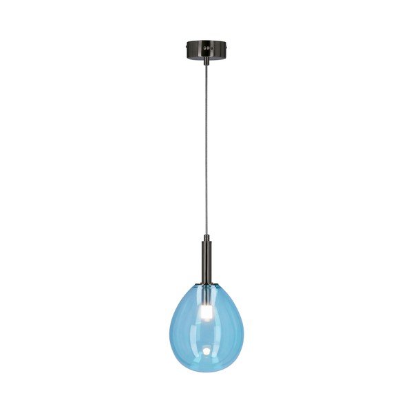 Niebieska lampa wisząca LED ze szklanym kloszem Lukka – Candellux Lighting-image-4