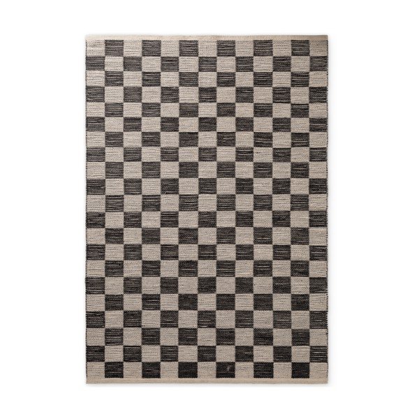 Czarny/kremowy dywan z mieszanki juty tkany ręcznie 200x300 cm Rex – Hanse Home