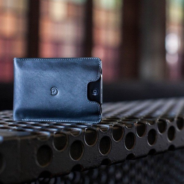 Danny P. skórzany portfel z kieszenią na iPhone 5S Black-image-1