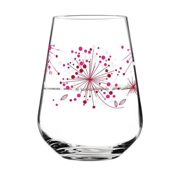 Szklanka ze szkła kryształowego Ritzenhoff Veronique Jacquart Red, 540 ml