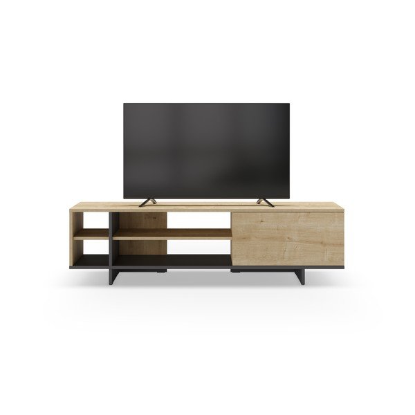 Szafka pod TV w dekorze dębu 160x44 cm Cequoia – Marckeric-image-3