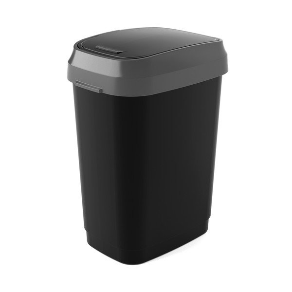 Czarny kosz na śmieci 25 l Dual Swing Bin M – KIS